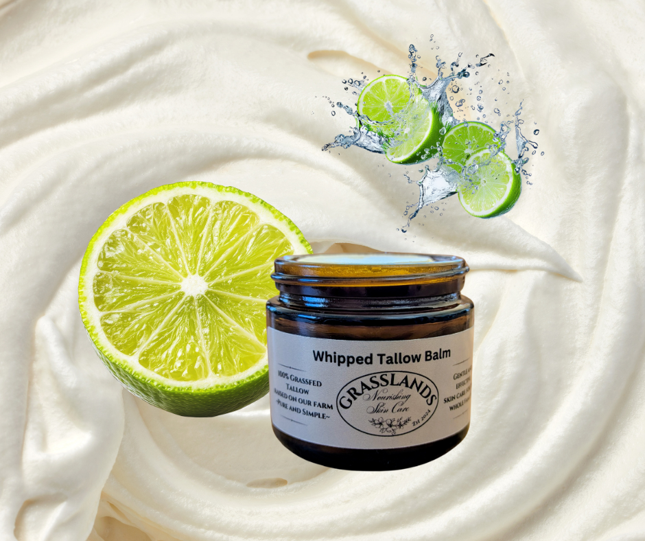 🍋🟩Bright Lime Whipped Tallow - 2 oz jar